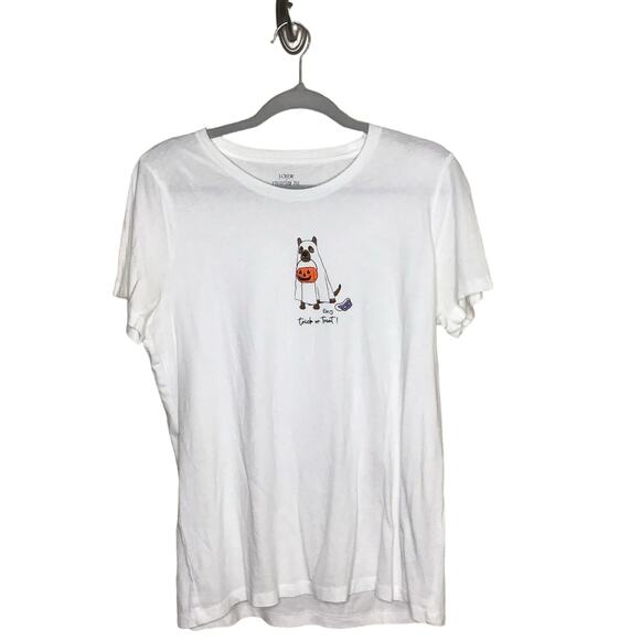 J.CREW Tops - J. Crew Collector Tee Ghose Dog Size L